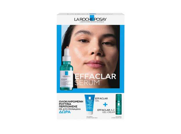 LA ROCHE-POSAY Effaclar Serum Ορός κατά των Επίμονων Ατελειών 30ml με Δώρο Effaclar Gel 50ml & Effaclar A.Z Gel-Cream 3ml