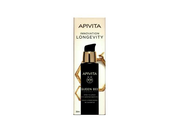 Apivita Queen Bee Longevity Serum Ορός Για Δράση Σε 12 Δείκτες Νεότητας, 30ml