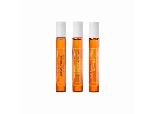 Korres The Floral Collection Promo Pack Σετ Αρωμάτων με Midnight Dahlia Eau de Toilette Άρωμα, 10ml, Cashmere Kumquat Eau de Toilette Άρωμα, 10ml & White Tea Eau de Toilette Άρωμα, 10ml, 1σετ