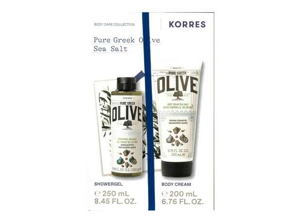 Korres Πακέτο Pure Greek Olive Sea Salt Αφρόλουτρο 250ml & Κρέμα Σώματος 200ml