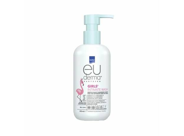 Intermed Euderma Baby Girls Intimate Καθημερινό Καθαριστικό Υγρό για την Ευαίσθητη Περιοχή των Κοριτσιών 250ml