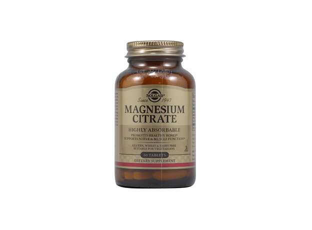 Solgar Magnesium Citrate 200mg 60 ταμπλέτες