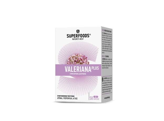 Superfoods Valeriana Plus 1200mg 50 Κάψουλες