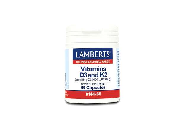 Lamberts Vitamin D3 1000iu & K2 90µg 60 Κάψουλες