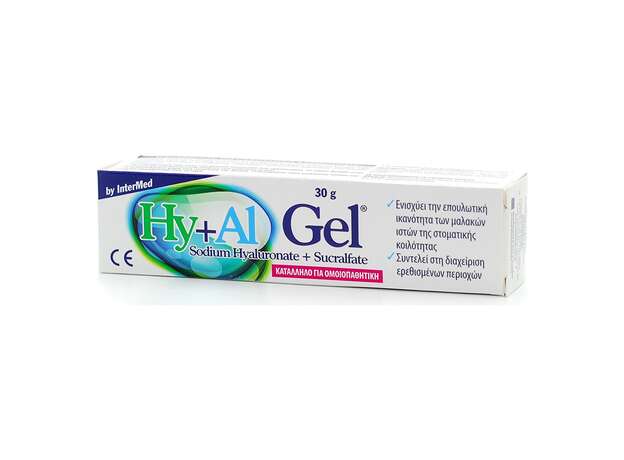 Intermed Hy+Al Gel Γέλη Επούλωσης Ερεθισμών του Στόματος 30g