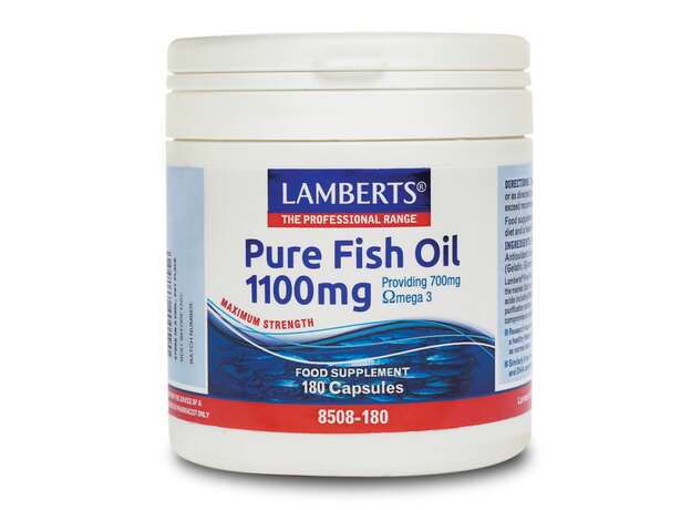 Lamberts Pure Fish Oil 1100MG για τη Διατήρηση της Υγείας της Καρδιάς με Ωμέγα 3, 180caps