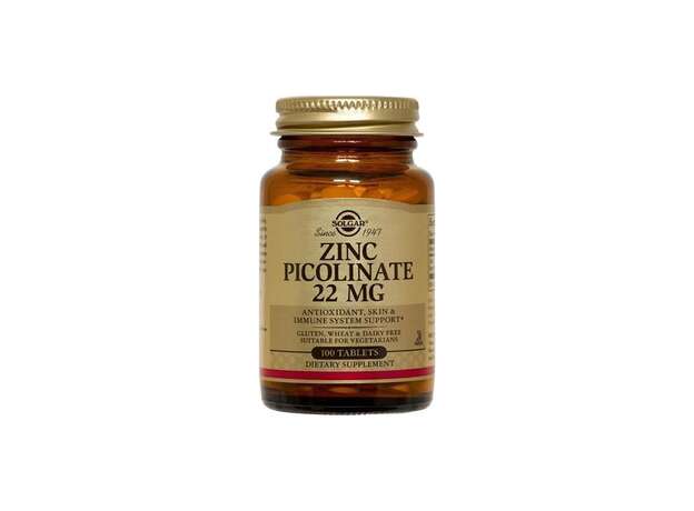 Solgar Zinc Picolinate 22mg 100 Ταμπλέτες