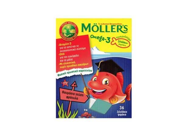 Moller's Omega-3 για Παιδιά με Γεύση Φράουλα 36 Ζελεδάκια