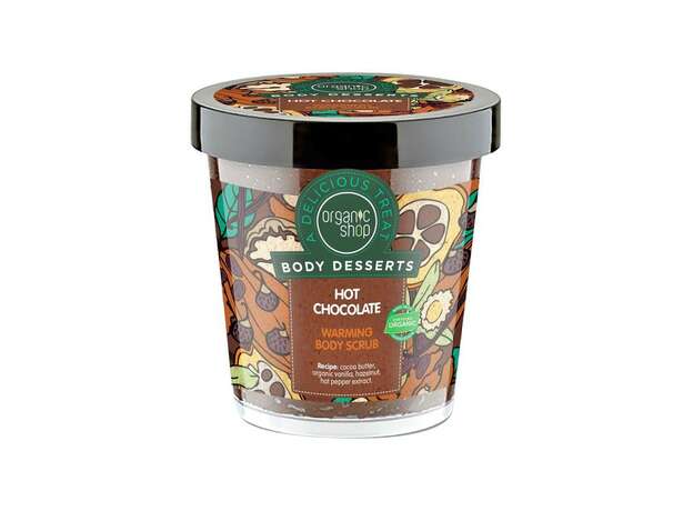 Organic Shop Body Desserts Hot Chocolate Θερμαντικό Απολεπιστικό Σώματος 450ml